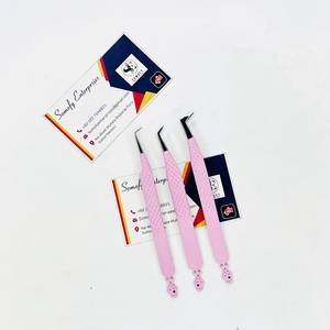 Pinzas para Pestañas Somofy Enterprises de Acero Inoxidable Color Rosa, Punta Suave de Precisión de 10 mm de Longitud, Logotipo Personalizado, Duraderas y Antiestáticas - Product Image 2