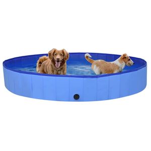 Piscina Pieghevole per Cani in PVC Blu 200 x 30 cm per Cuccioli - Product Image 2