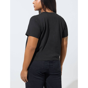 Camisetas de Moda Diaria al por Mayor, Estilo Urbano, Corte Cuadrado, Manga Corta, Estampado Gráfico en Relieve 3D, Tallas Grandes para Mujer - Product Image 2