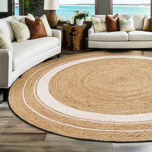 พรมห้องครัวทำจากวัสดุปอกระเจาด้วยผ้าฝ้ายผสม100% พรมทำด้วยมือตามธรรมชาติ - Product Image 5