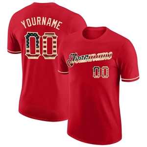 เสื้อยืดสีฟ้าขาวแดงแบบกำหนดเองสำหรับอุตสาหกรรมการผลิตขายส่งโดยตรง - Product Image 3