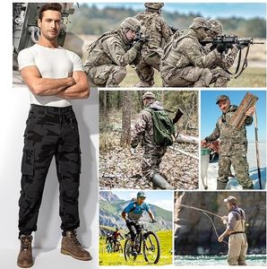 Men's Polyester <b>Work</b> Pants Abrasion Resistant <b>Cargo</b> Trousers with Tool Pockets Gray - Product Image 6