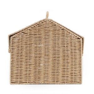 Delicate Paper Woven House <b>Basket</b> Decorative Storage <b>Basket</b> Organizer Bin Perfect For Kids Room <b>Shelf</b> Decoration - Product Image 3
