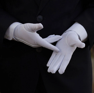 Guantes Formales Blancos para Hombre – Elegantes Guantes para Traje de Gala, Desfile, Guardia e Inspección - Product Image 4