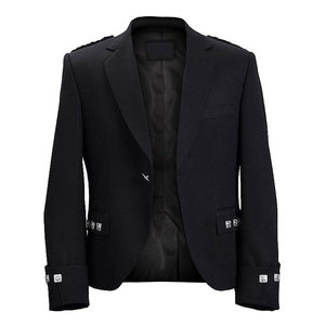 Veste et Gilet Traditionnels Argyle Noirs, Tenue Kilt Argyll des Highlands, Meilleures Ventes 2026 - Product Image 5