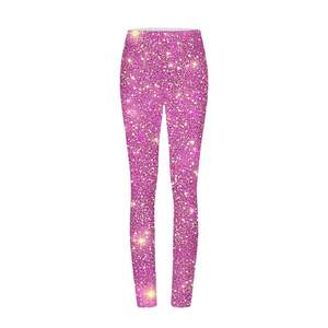 Splendid Apparel High Waist Full Length <b>Glitter</b> Print <b>Leggings</b> Women's Stretch Knitted Spandex Bohemian Machine Embroidery - Product Image 4