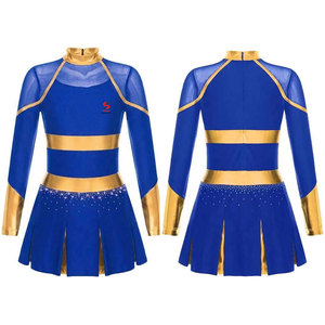 Uniforme de Animadora Juvenil de Poliéster con Mangas Largas y Diseño sin Espalda, Superventas - Product Image 1