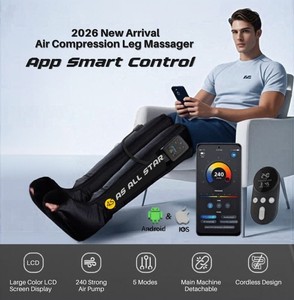 Leg Massager Smart APP Controlled 4 Chambers Sequential Compression <b>Air</b> Wave Kneading Daily Use Source Factory AS ALL STAR - Product Image 1