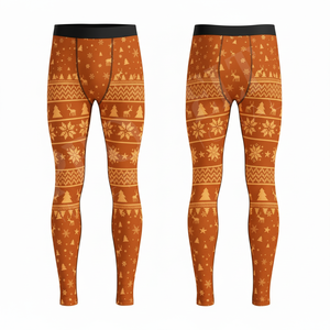 Leggings de compression multi-usages, haute résistance, design personnalisé, pour hommes, pour la course hivernale, pantalons de sport thermiques - Product Image 3