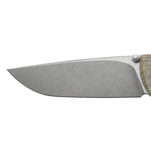 Navajas Plegables de Bolsillo para Exteriores con Hoja de Acero Stonewashed Tipo Drop Point, Mango con Patrón de Diamante Oliva y Anillo de Soporte para el Pulgar para Uso Diario - Product Image 6