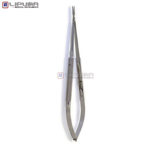 Portaagujas Micro de 18.5 cm Jacobson para Instrumentos Médicos con Mordazas Rectas TC, Mecanismo de Bloqueo Manual, Mango con Estándar de Seguridad MOL - Product Image 2