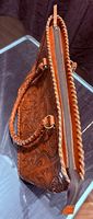 Tas Kulit Wanita Terlaris, Ukiran Tangan, Buatan Tangan, dengan Hiasan Bunga Timbul, Aksesori Fashion Premium