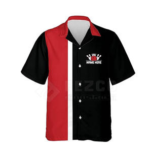 Camisa de Boliche Profesional para Hombre, de Alta Calidad, Poliéster/Algodón, Transpirable, Manga Corta, Precio Razonable para Adultos - Product Image 3