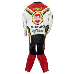 Combinaison de course MotoCP Kevin Schwantz Zuzuki 1 pièce en cuir de vachette/crocodile pour moto, combinaison de piste/équitation, tenue pour motard avec armure de niveau 2 - Product Image 2