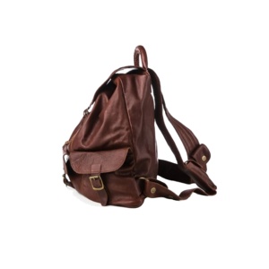 100% véritable sac Haversack en cuir Durable à la main fermeture à glissière sac à dos pour ordinateur portable souple pour l'école collège voyage personnage - Product Image 1