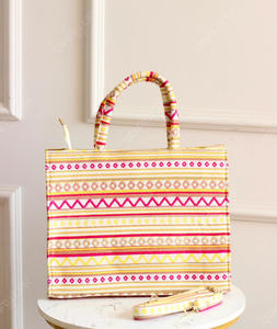 Bolso Tote de Algodón Acolchado con Estampado de Animales de la Selva, Diseño de Cebra y Leopardo, Bolso de Compras Textil de Safari, Bolso Grande para Llevar al Hombro, OEM - Product Image 1