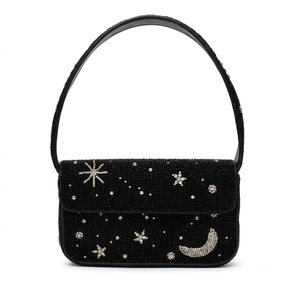 Sac à bandoulière perlé fait main pour femme, motif coucher de soleil montagne et paysage céleste, pochette à rabat de soirée - Product Image 6