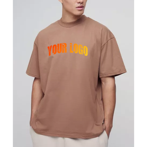 T-shirt unisexe de haute qualité à motif 3D en relief, coupe ample, couleur unie, impression de logo en relief personnalisée - Product Image 6