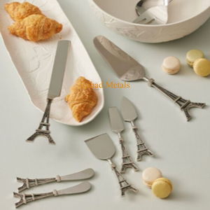 Juego de 3 Cuchillos para Queso de Latón Antiguo Martillado, Cuchillo para Queso Libélula - Product Image 5