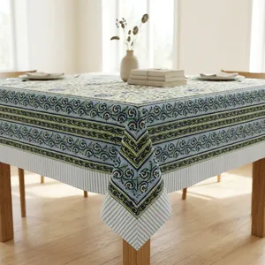 Premium Quality Hand Block Print Table Cloth Rectangular Table Cloth Fine Dining Cloth Hand Block Printing Beautiful Table Decor - Product Image 6