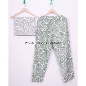 Conjunto de Pijama de Algodón Ultra Suave para Mujer, Estampado Floral, Camisón con Pantalones Térmicos, Ropa de Dormir Ligera con Logotipo Frontal - Product Image 4