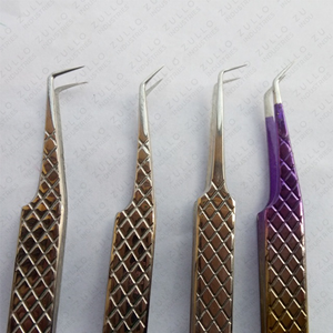 Professional Gradient Eyelash Tweezers Pointed Tip Russian Volume Fiber <b>Tools</b> Custom Color Private Label - Product Image 6