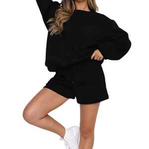 Sudadera con capucha corta para mujer, 70% algodón, 30% poliéster, con impresión de logotipo personalizado, transpirable, ecológica, tejida. - Product Image 2