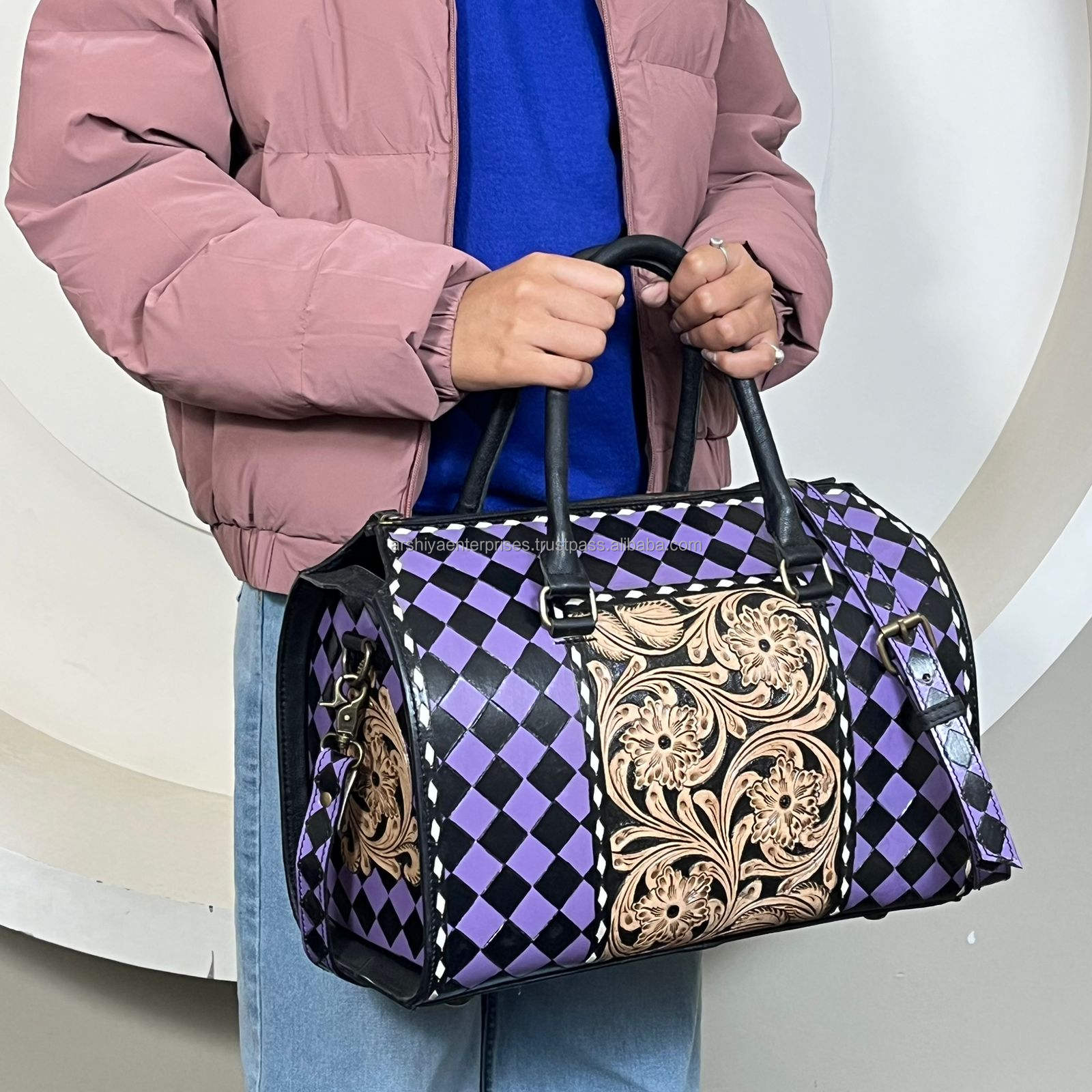 Purple & Black Checkered