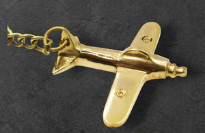 Vintage Style Brass Airplane Keyring Aircraft Travel Keychain for Men Women Antique Finish Metal <b>Key</b> <b>Holder</b> Gift - Product Image 5