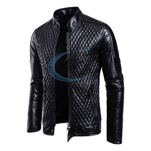 New Arrival Your Own Design Men's <b>Winter</b> <b>Leather</b> <b>Jacket</b> Windproof Eco-Friendly Comfortable Custom Logo Front - Product Image 2