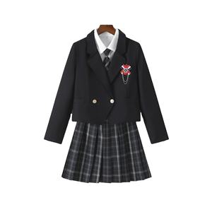 Uniforme scolaire japonais soie coton pull de haute qualité printemps automne tricoté style collège JK uniforme Cardigan étudiant filles - Product Image 5