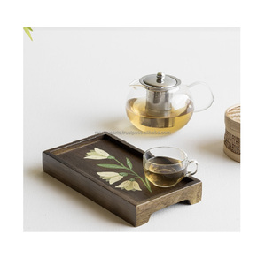 Plateau de service écologique de luxe moderne en bois de qualité supérieure fabriqué à la main Rectangle pour un restaurant à domicile 100 pièces - Product Image 1