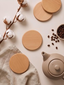 Sustainable Wooden Coaster Natural Solid Wood Drink Coaster <b>Set</b> <b>for</b> Coffee Tea Mug <b>Table</b> Use <b>for</b> tea and coffee <b>Set</b> of coasters - Product Image 1