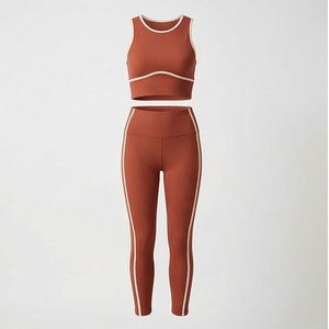 Premium Quality Gym Wear Set Women Sport Custom Fitness High Waist Shorts <b>Zip</b> <b>Up</b> <b>Jacket</b> Yoga Two Piece Clothes Outfit - Product Image 1