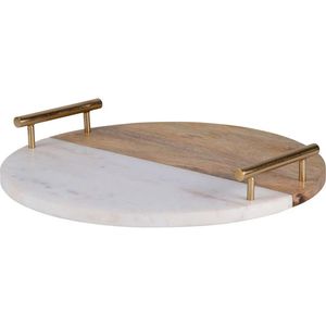 ถาดเสิร์ฟหินอ่อนด้ามจับโลหะถาดเสิร์ฟหินอ่อน - Product Image 3