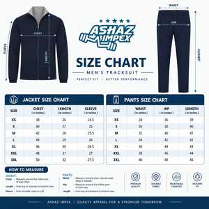 Ashaz Impex Men's Premium Navy Blue Tracksuit Full-Zip <b>Jacket</b> And Pants Set Casual Breathable 2-Piece Set <b>Vintage</b> Winter - Product Image 6