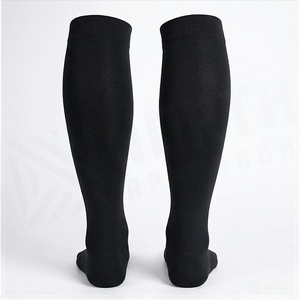 <b>Knee</b> <b>High</b> <b>Socks</b> Solid Black Breathable Knitted for Adults Casual Wear - Product Image 2