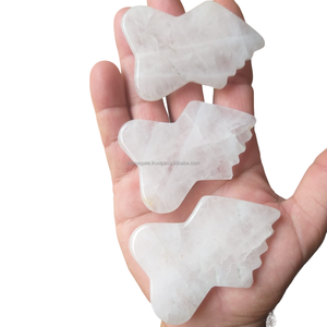 หินหยกขาวธรรมชาติที่ดีที่สุดคริสตัลขัดคอนทัวร์กัวซานวดหน้าบำรุงผิวตามหลักสรีรศาสตร์โมรารักษาความรัก - Product Image 2