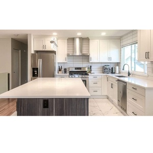 Muebles de Cocina Shaker Listos para Armar, Gabinetes de Cocina Transicionales al por Mayor, Unidades de Cajones Base para Renovación de Cocinas - Product Image 1