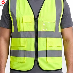 เสื้อกั๊กสะท้อนแสงสำหรับผู้ชายแบบกำหนดเองได้ มาตรฐาน ANSI Class 2 EN ISO 20471 รับรองการมองเห็นสูง น้ำหนักเบา ระบายอากาศได้ดี เหมาะสำหรับงานหลากหลายประเภท - Product Image 4