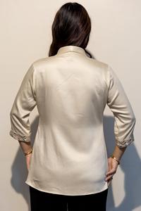 Camisa CLAIRE Blanca de Algodón Giza Premium y Elegante para Mujer, Compre Directamente del Proveedor - Product Image 4