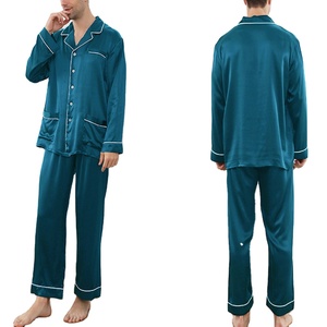 2026 Hot Selling Men's Summer Satin Robes Quality Men's Pajama Set With Soft <b>Ice</b> Silk Short Sleeved Shorts for <b>Home</b> Sleep Use - Product Image 2