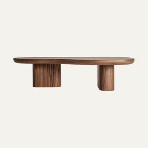 Mesa de Centro Moderna de Madera Maciza con Cubierta de Chapa de Nogal para Muebles de Interior de Sala de Estar - Product Image 2
