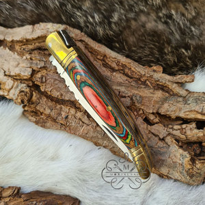 Mini Cuchillo Llavero de Regalo, Hecho a Mano, Hoja de Damasco Táctica, Cuchillos de Supervivencia y Caza, Llaveros - Product Image 2