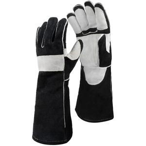 Wholesale <b>Cow</b> Split Leather Full Finger Fire Proof Heat Resistant Welding Gloves Custom For Men Women Industrial Gloves - Product Image 5