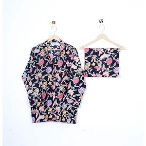 ชุดนอนผ้าฝ้ายลูกไม้ลายดอกไม้สไตล์วินเทจสำหรับผู้หญิง ขายส่ง ชุดนอนเจ้าสาว นุ่มสบาย ระบายอากาศได้ดี - Product Image 2