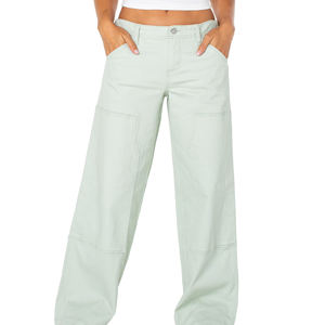 ผู้ผลิตที่ดีที่สุด กางเกงยีนส์ผู้หญิงแบบสั่งทำพิเศษ ดีไซน์ OEM วัสดุเดนิมทนทาน สีพื้น ผลิตตามสั่ง กางเกงผู้หญิง - Product Image 1