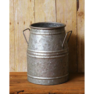 Maceta de Metal Galvanizado con Asa Lateral, Diseño Innovador, para Plantas, Decoración del Hogar, Jardín y Exteriores - Product Image 1