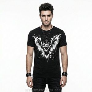 Camiseta Roja para Hombre al por Mayor, Camiseta con Gráfico de Cruz Sangrante Gótica Personalizada, Fabricante OEM, Top de Moda Masculina de Algodón de Alta Calidad - Product Image 6