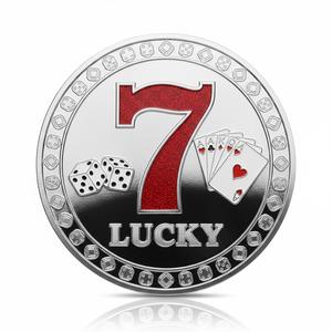 Souvenir de Las Vegas, Cadeaux promotionnels, Pièce de défi, Jeton de poker personnalisé en alliage de zinc plaqué or imprimé UV - Product Image 4